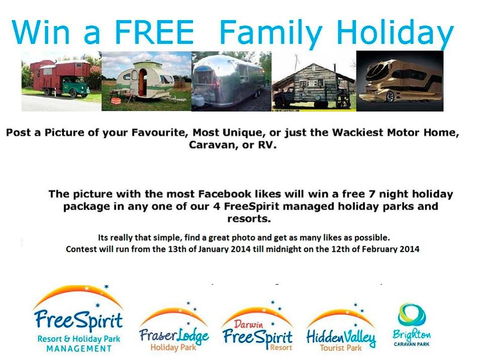 Brighton Caravan Park – Win 7 night family holiday at 1 of 4 parks – Free Spirit Resorts