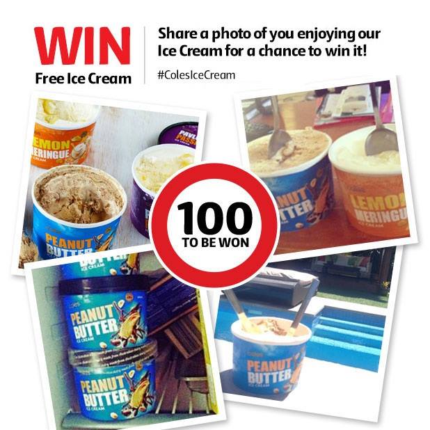 Coles – Win 1 of 100 Coles vouchers towards Coles Brand ice cream