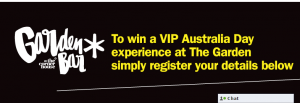 Finely Tuned – Win a VIP Australia Day Experience at The Garden Bar