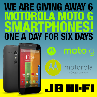 JB Hi-Fi – Win 1 of 6 Motorola Moto G Smartphones Giveaway Each Day