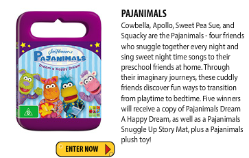 Just Kidding Junior – Win 1/5 Pajanimals Prize Packs (Ages 3-6)