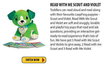 Just Kidding Junior – Win 1/5 Read With Me Scout or Violet (Ages 3-6)