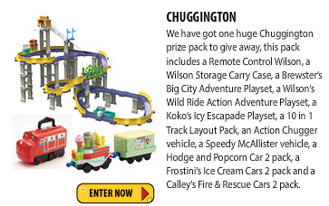 Just Kidding Junior – Win a Chuggington prize pack (Ages 3-6)