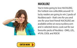 Just Kidding – Win 1/10 2-pack of Nucklerz (Ages 7-13)