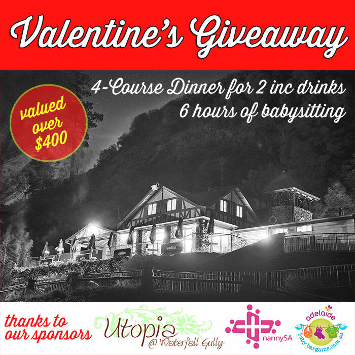 Mum Central – Win Valentine’s Night of Indulgence inc Dinner & Babysitting – $400