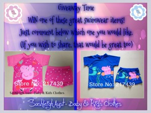 Sashleigh Aust – Baby & Kids Clothes Giveaway Competition – Peppa & George Pig Swimwear