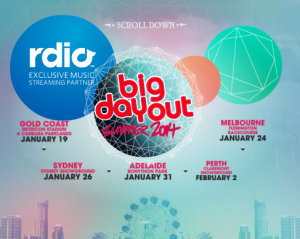 RDIO – WIN a Trip To Perth to Enter the Den at Big Day Out 2014 in Perth