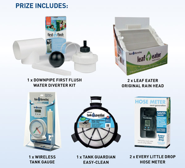 Readers Digest – Win 1/10 Rainwater Harvesting housekeeping prize packs worth $300