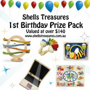 Shells Treasures –  Win a Wooden Toy Prize Pack worth RRP $140