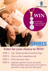 Shiels Jewellers – Win A 9ct 3/4 Carat Diamnond Pendant Valued At $2,499 Giveaway