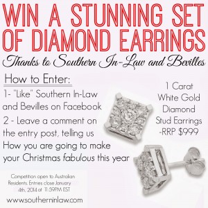 Southern In-Law – Win A Pair of Bevilles Diamond Earrings (RRP $999)