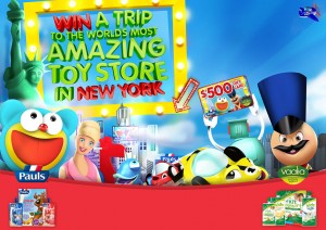 Supa IGA, IGA Express and Foodland, Vaalia, Win a trip a NYC Toy Store + Instant win Eftpos cards