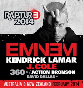 Take40 – Win 1 of 5 double A Reserve tickets for Eminem Sydney/Melbourne/Brisbane