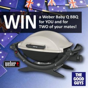 The Good Guys – WIN a Weber Baby Q BBQ for YOU and for TWO of your mates