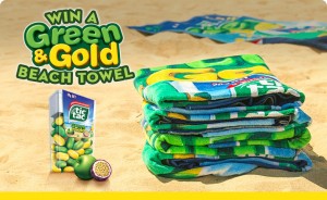 Tic Tac – Win 1 of 560 Tic Tac green and gold beach towels