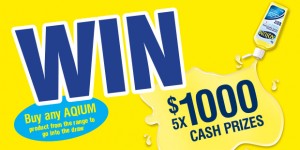 Aqium hand sanitiser – Win 1 of 5 x $1,000 cash prizes