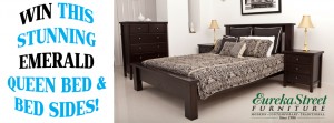 Eureka Street Furniture – Win Emerald queen Bed and 2 bed sides