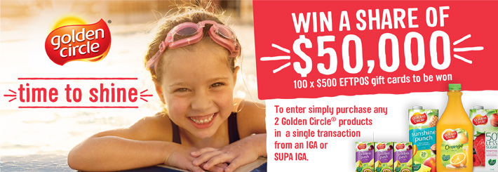 Golden Circle IGA Win a share of $50,000