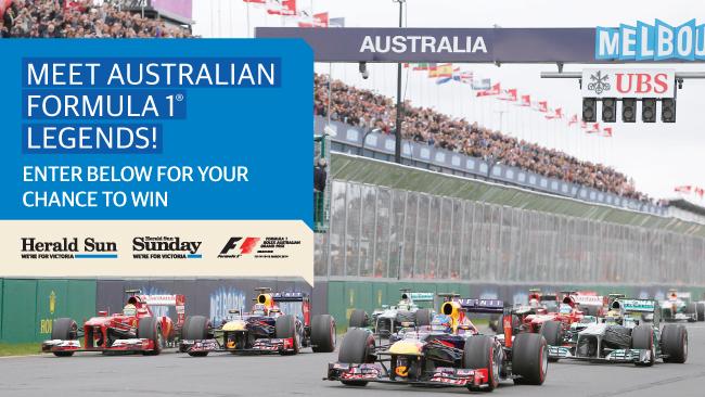 Herald Sun – Win meet and greet with Daniel Ricciardo, Mark Webber, Alan Jones Australian Grand Prix Competition
