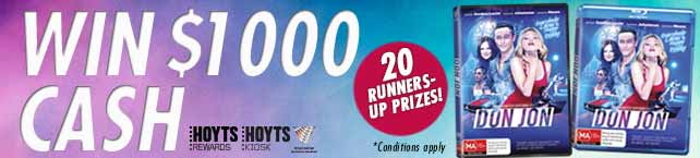 Hoyts – Don Jon – Win 1 of 2 $1,000 and DVD