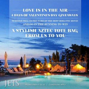 JETS Swimwear – WIN a JETS Aztec Tote Bag valued at $84.95 – 4 Days of Valentine’s Day Giveaways