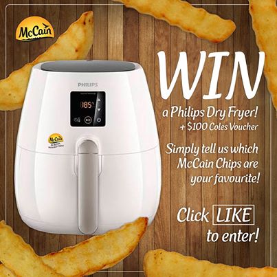 McCain – Win a Philips Dry Fryer and $100 Coles Voucher