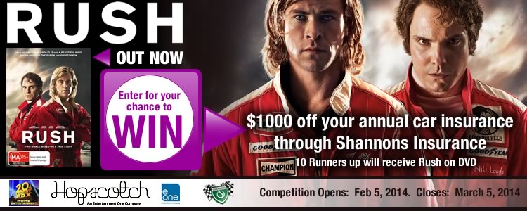Network Video – Rush – Win $1000 off your annual car insurance