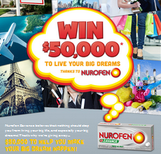 Nurofen – Win $50,000 – Win your big dreams Competition