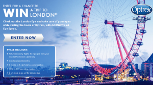 Optrex eye – Win A Trip To London valued at $13,000