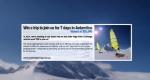 OUTER EDGE MAGAZINE – Win a trip to Antarctica valued at $25,000