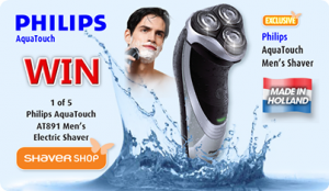 Shaver Shop – WIN 1 of 5 Philips AquaTouch AT891 Men’s Electric Shavers