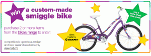 Smiggle – Win 1 of 5 custom-made bikes
