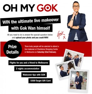 Target Australia – Win 1 of 3 makeovers with Gok Wan