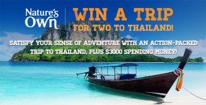 The Block – Natures Own – Win a trip to Thailand with $3000 spending money