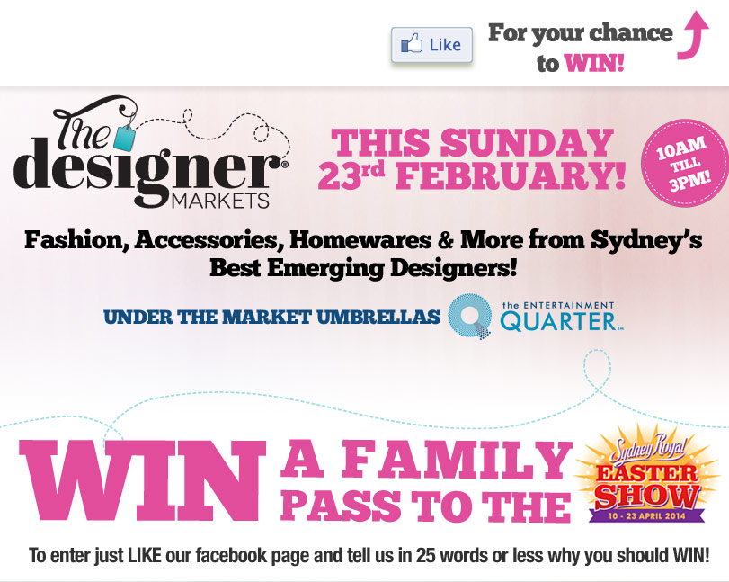 The Designer Markets – Win a family pass to the Royal Easter Show