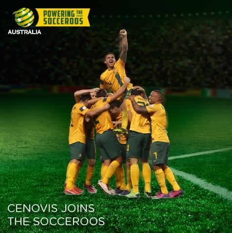 CENOVIS – Line Up With Your Hereos – Win A Trip To Socceroos Farewell Match valued at up to $3046.35