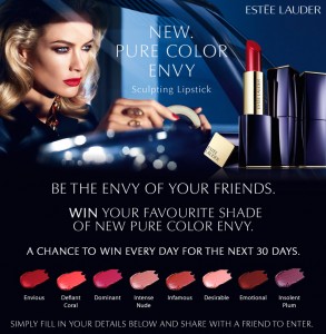 Estee Lauder – Win Your Favourite Shade of Pure Colour Envy Lipstick