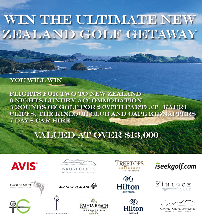 Golf Getaway – Win the ultimate New Zealand golf getaway for 2 valued at over $13,000