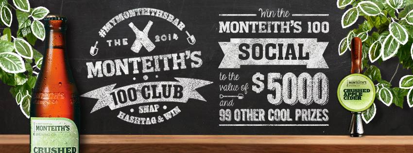 Monteith’s Crushed Cider – Win $5,000 party Instagram Competition