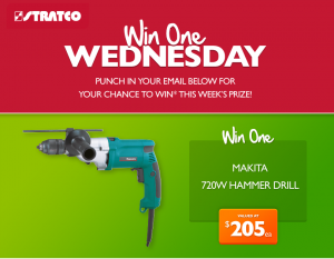 Stratco – Win One Wednesday – Win a Makita 720W Hammer Drill valued at $250