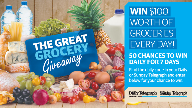 Sun Herald/Daily Telegraph – Win $100 Woolworth grocries vouchers daily