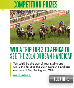 TAB – STAR STABLE – A trip for two to South Africa in June 2014 to see the Durban July Handicap