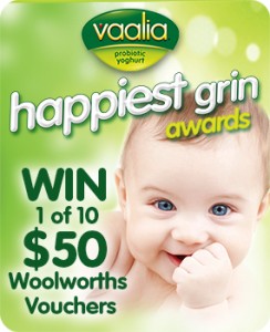 Woolworths Baby and Toddler Club – Win $50 Vouchers – Vaalia Happiest Grin Competition