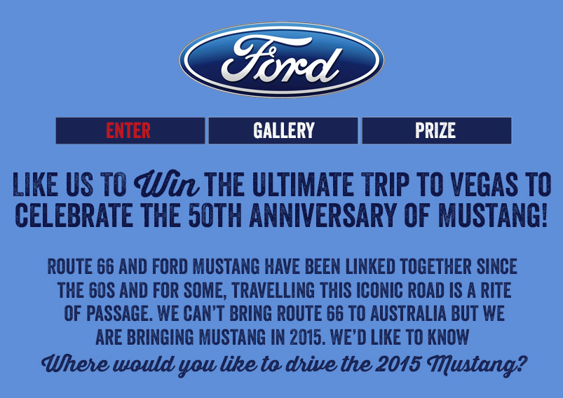 Ford Australia – Win a trip to Las Vegas 2014