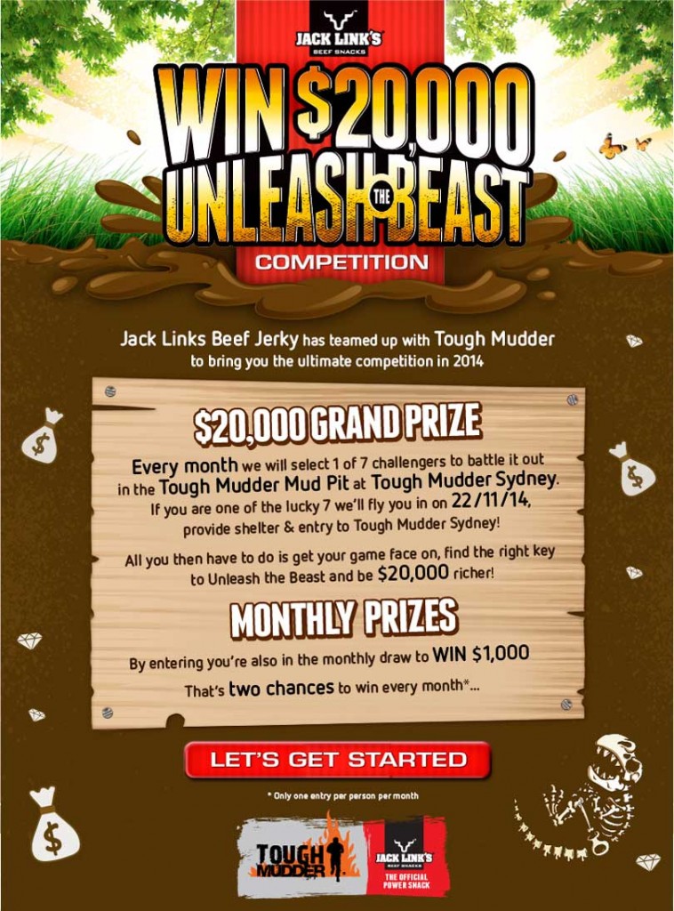 Jack Link’s Beef Jerky – Win $20K or $1K – Tough Mudder Competition