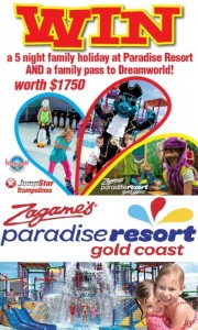 Jump Star Trampolines – Win 5-Night Family Package at Paradise Resort Gold Coast valued at $1,450 and Dreamworld Passes