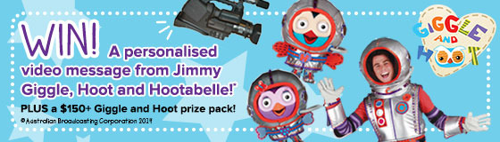 ABC Shop – Win a personalised Giggle and Hoot video message PLUS a Giggle and Hoot prize pack