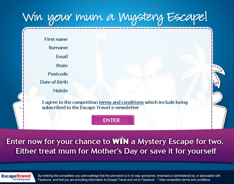 Escape Travel – Win Your Mum A Mystery Escape