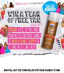 Le Tan – Win a year supply of tanning products