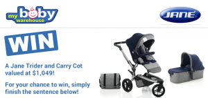 My Baby Warehouse – Win a Jane Trider pram and Carry Cot valued at $1,049